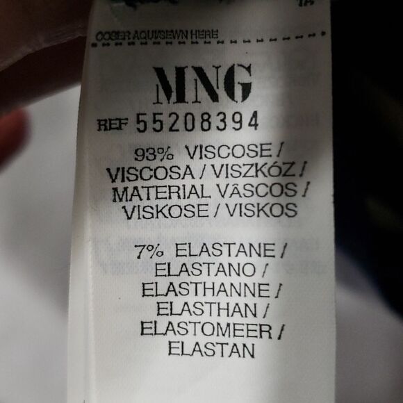 MNG by Mango. Navy & Cream Strips Make-up This Super Top. Size M. - Picture 10 of 10